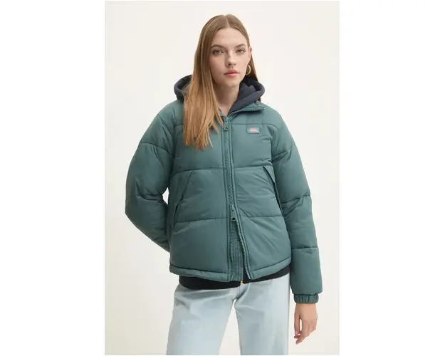 Dickies geaca femei, culoarea verde, de iarna