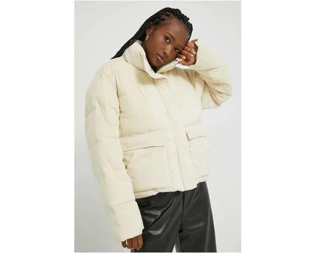 Sixth June geaca femei, culoarea bej, de iarna, oversize