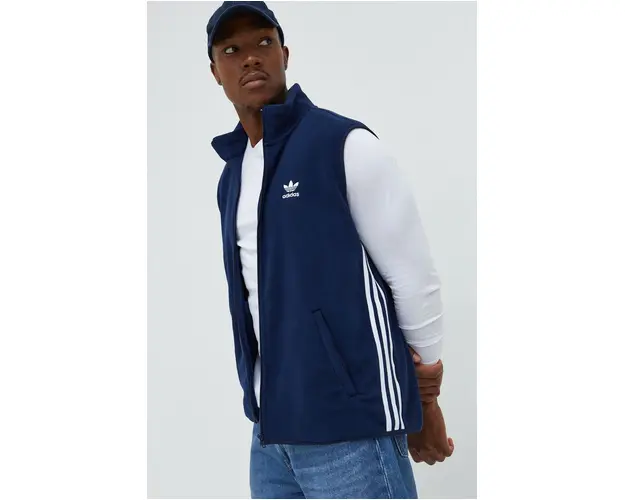 adidas Originals vesta barbati, culoarea albastru marin, de tranzitie