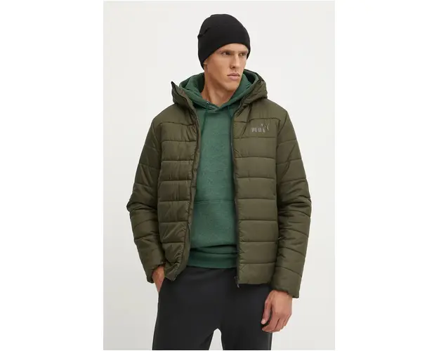 Puma geaca barbati, culoarea verde, de tranzitie