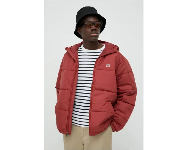 Levi's geaca barbati, culoarea bordo, de iarna
