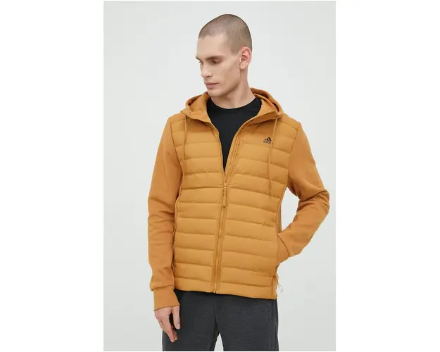 adidas Performance bluza Varilite Hybrid barbati, culoarea maro