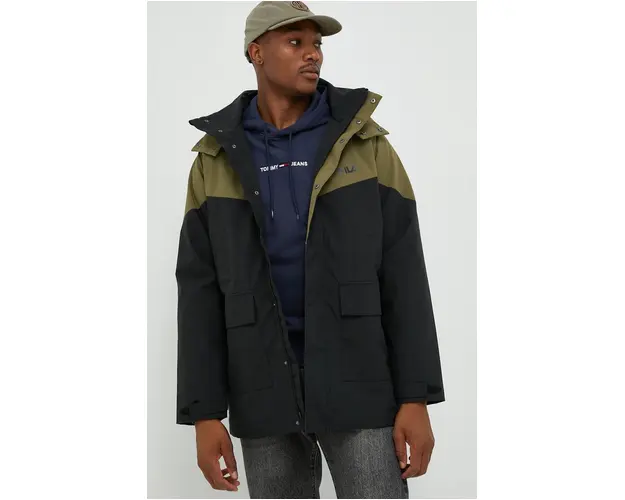 Fila hanorac barbati, culoarea negru, de tranzitie