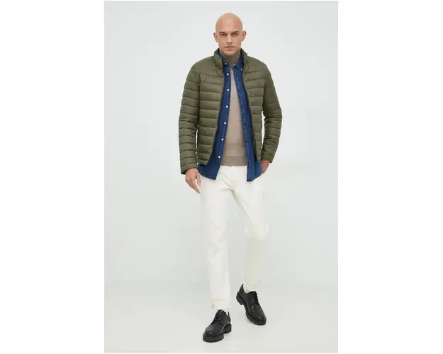 BOSS geaca barbati, culoarea verde, de tranzitie 50481548