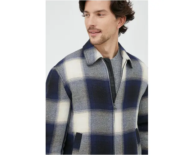 Sisley geaca din amestec de lana de tranzitie