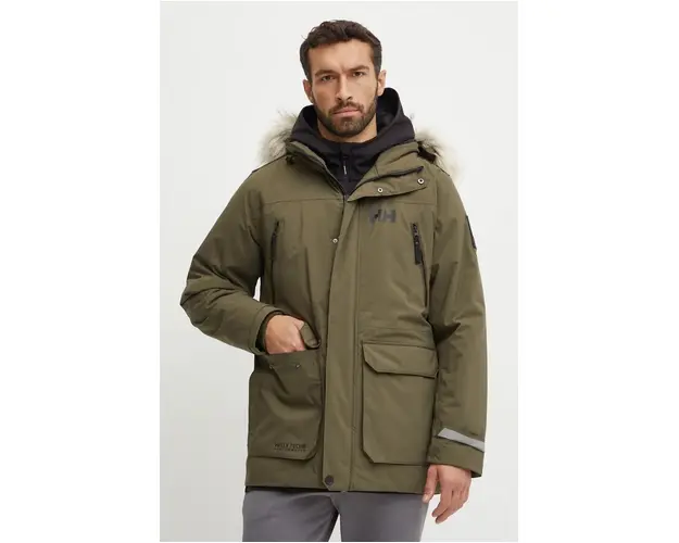 Helly Hansen geaca barbati, culoarea verde, de tranzitie