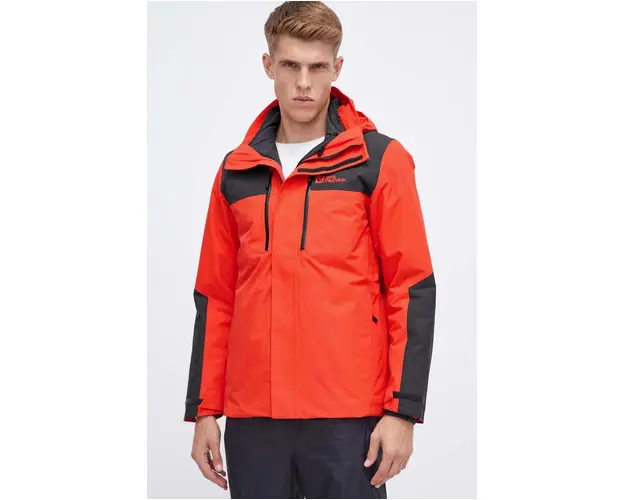 Jack Wolfskin geaca outdoor Jasper 3in1 culoarea rosu