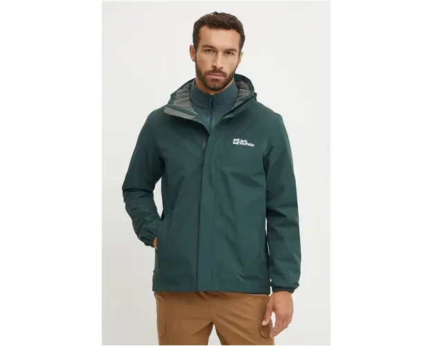 Jack Wolfskin jacheta de exterior Stormy Point culoarea verde