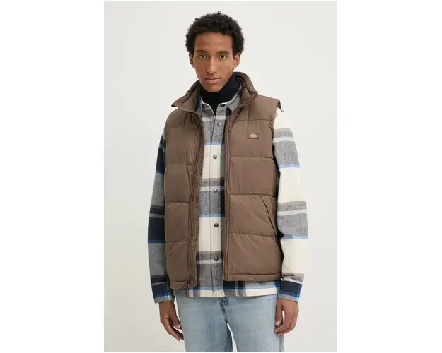 Dickies vesta barbati, culoarea maro, de tranzitie