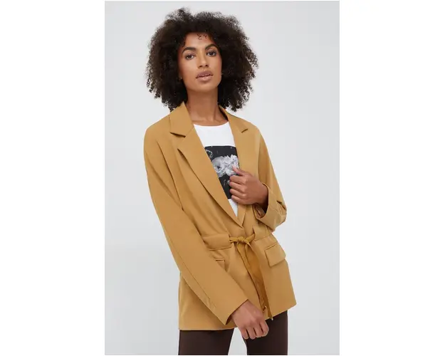 Sisley sacou culoarea verde, un singur rand de nasturi, neted