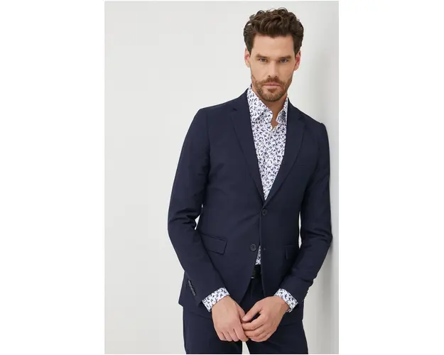 Sisley sacou barbati, culoarea albastru marin