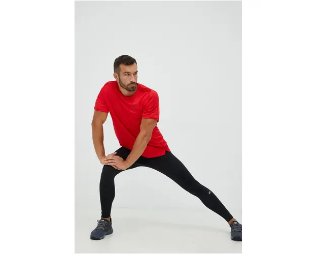 Reebok leggins de alergare barbati, culoarea negru, neted