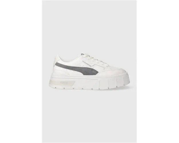 Puma sneakers din piele Mayze Stack Wns culoarea alb 384363