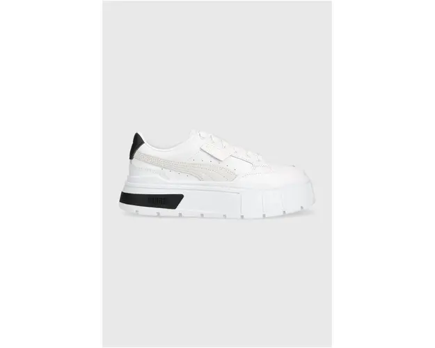 Puma sneakers din piele Mayze Stack Wns culoarea alb 384363