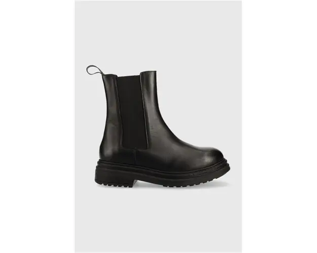 Marella ghete chelsea de piele Cuscino femei, culoarea negru, cu toc plat
