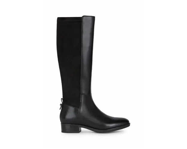 Geox cizme Felicity femei, culoarea negru, cu toc plat