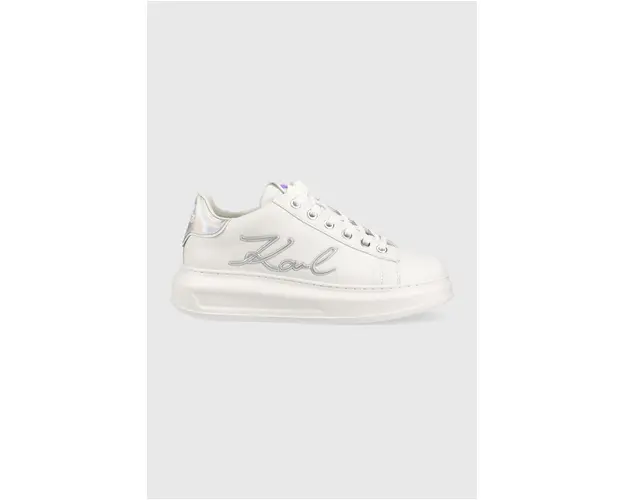 Karl Lagerfeld sneakers din piele Kapri culoarea alb
