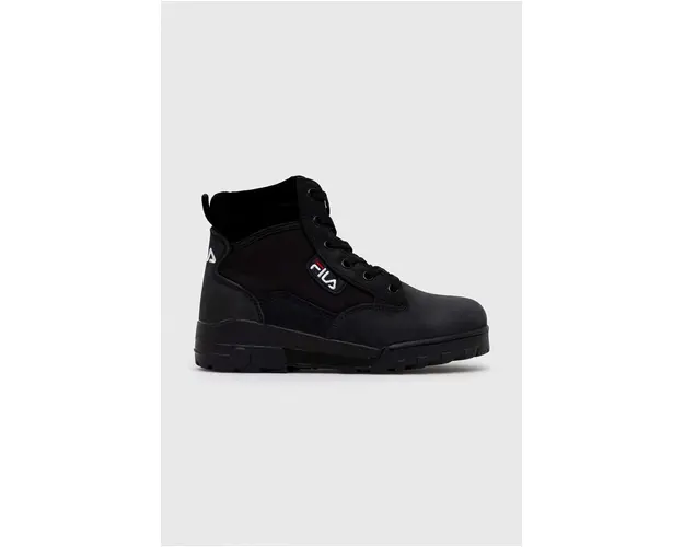 Fila bocanci Grunge femei, culoarea negru, cu platforma