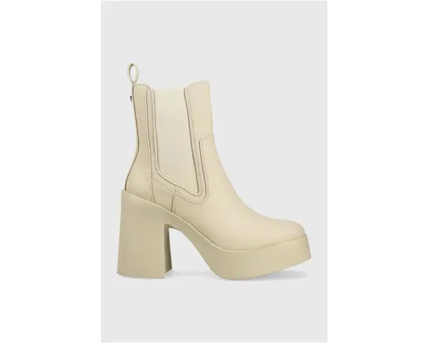 Steve Madden cizme Climate femei, culoarea bej, cu toc drept
