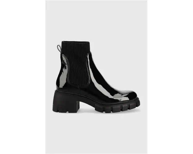 Steve Madden botine Hutch femei, culoarea negru, cu platforma
