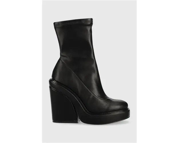 Steve Madden botine All Out femei, culoarea negru, cu toc drept