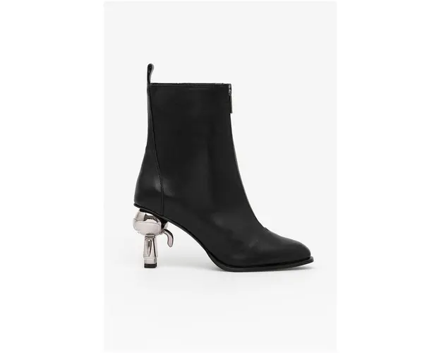 Karl Lagerfeld cizme de piele Ikon Heel femei, culoarea negru, cu toc drept