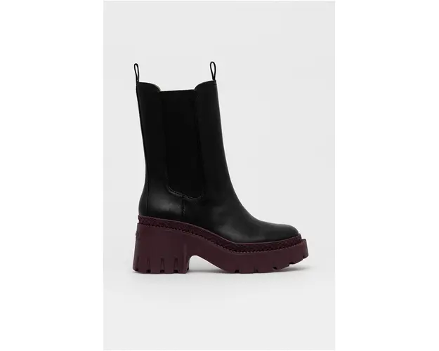 Coach ghete chelsea de piele Alexa Alexa femei, culoarea negru, cu toc drept CD219