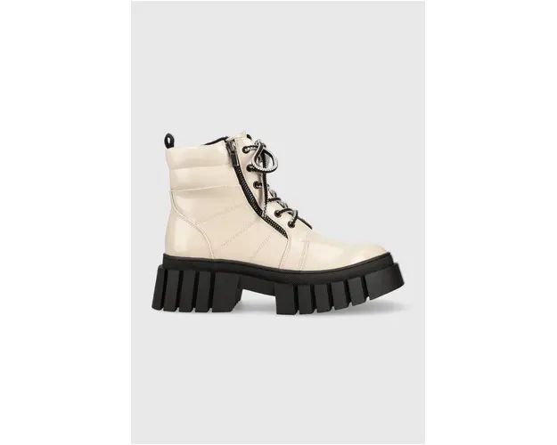 Steve Madden bocanci Incredible femei, culoarea bej, cu platforma, izolare usoara