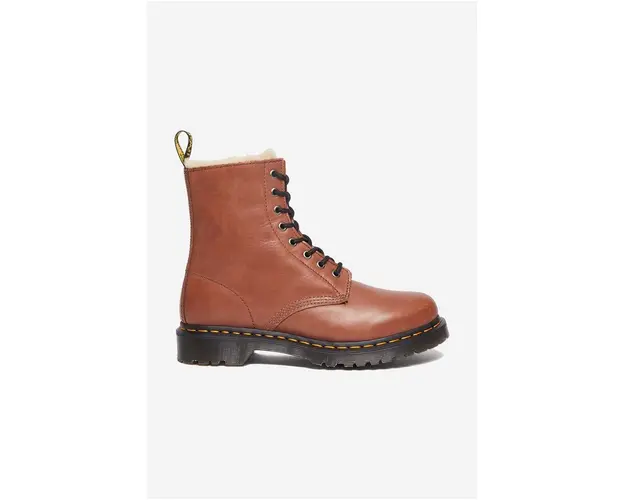 Dr. Martens cizme de piele Dr. Martens Serana 27782225 femei, culoarea maro, cu toc plat, izolare usoara 27782225-brown
