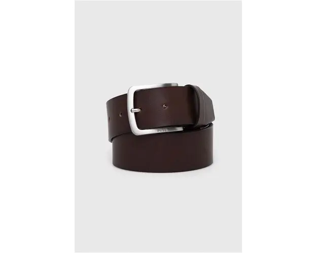 BOSS curea de piele barbati, culoarea negru