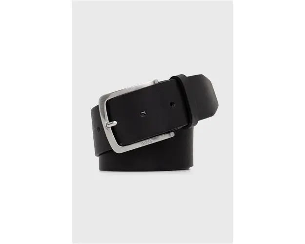BOSS curea de piele barbati, culoarea negru