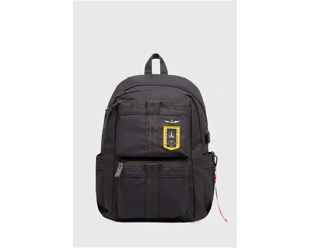 Aeronautica Militare rucsac barbati, culoarea gri, mare, neted