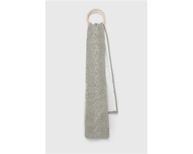 Superdry esarfa din amestec de lana culoarea gri, neted