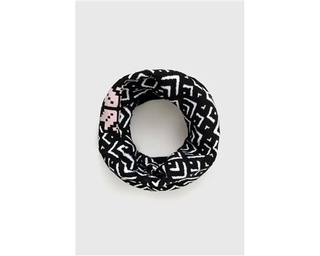 Newland fular impletit Charlotte femei, culoarea negru, modelator
