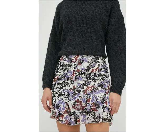 Young Poets Society fusta Alenia culoarea violet, mini, drept