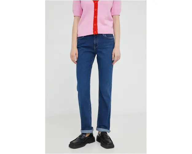 Lee jeansi Marion Straight Clear Indigo femei, medium waist