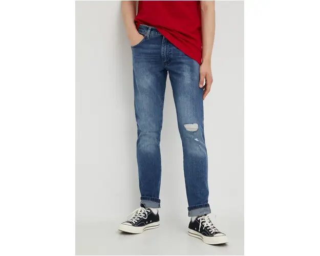 Wrangler jeansi Larston Dark Indigo barbati