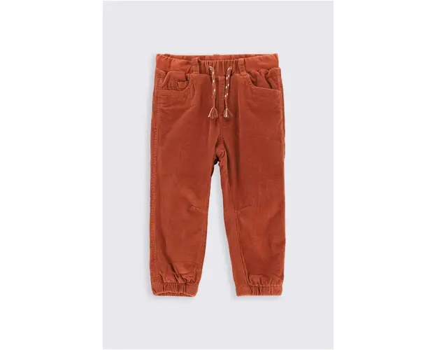 Coccodrillo pantaloni de trening pentru bebelusi culoarea maro, neted