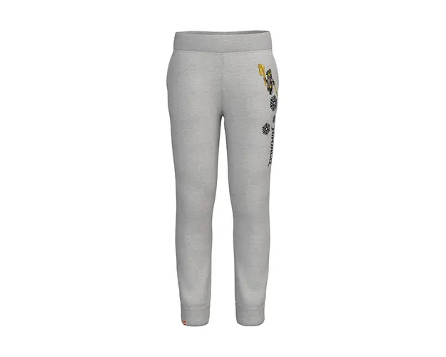 Lego Wear pantaloni de trening din bumbac pentru copii culoarea gri, cu imprimeu