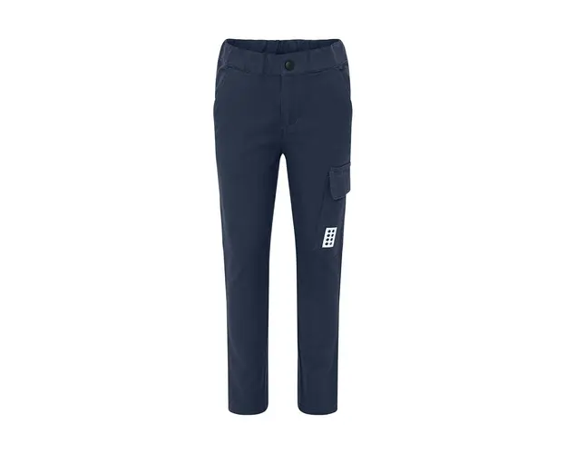 Lego Wear pantaloni copii culoarea albastru marin, neted