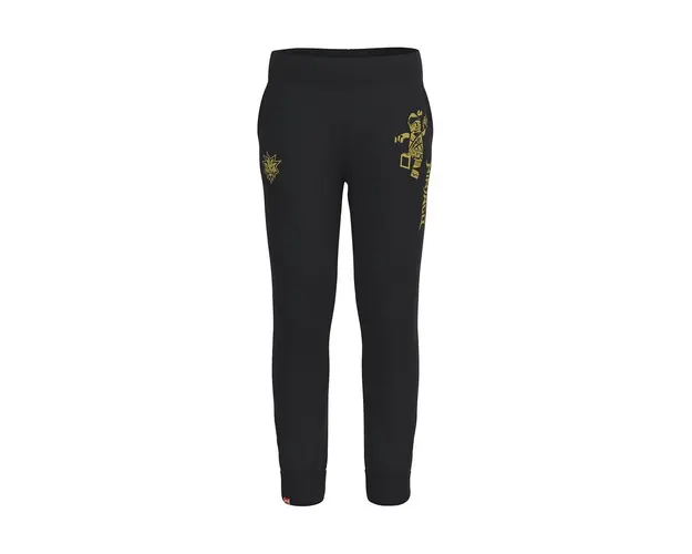 Lego Wear pantaloni de trening culoarea negru, cu imprimeu
