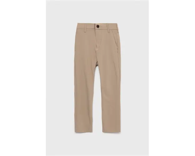 Abercrombie & Fitch pantaloni copii culoarea bej, neted