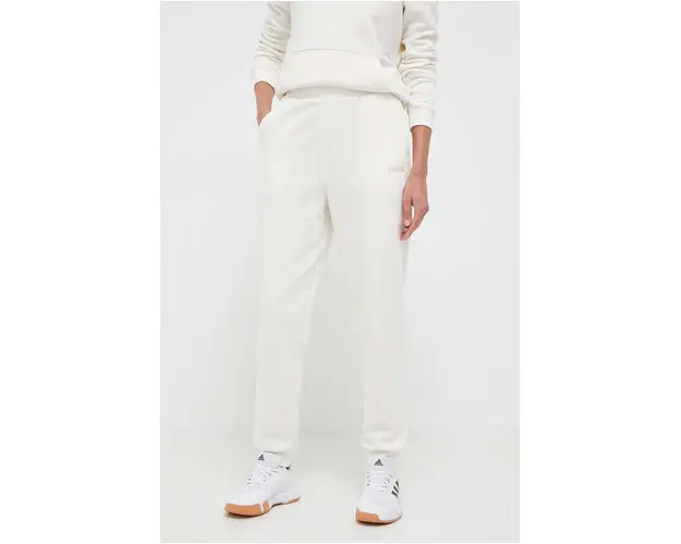 Puma pantaloni femei, culoarea bej, neted