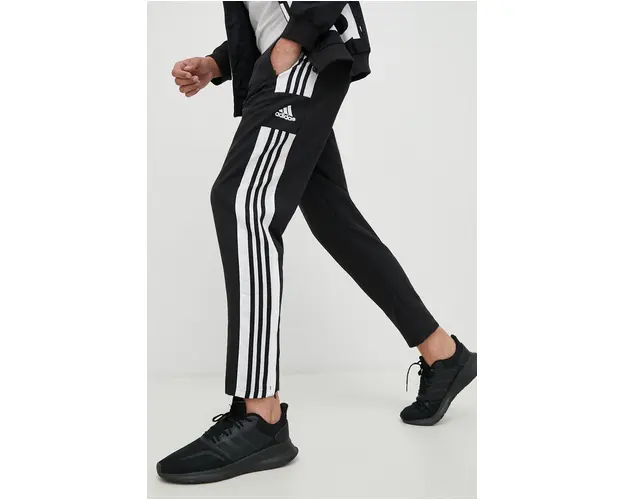 adidas Performance pantaloni barbati, culoarea negru, neted