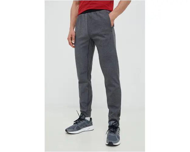 adidas Performance pantaloni de trening Yoga Studio barbati, culoarea negru, melanj