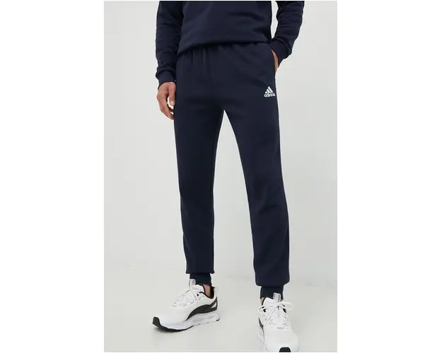 adidas pantaloni de trening barbati, culoarea albastru marin, neted