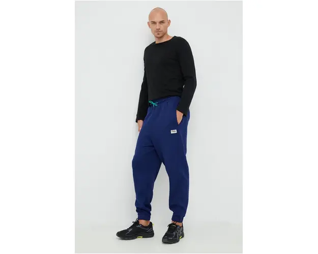 Fila pantaloni de trening barbati, culoarea albastru marin, neted
