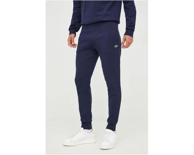 Lacoste pantaloni de trening barbati, culoarea bleumarin, uni XH9624-132