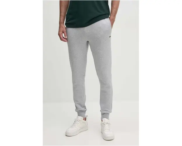 Lacoste pantaloni de trening barbati, culoarea gri, neted