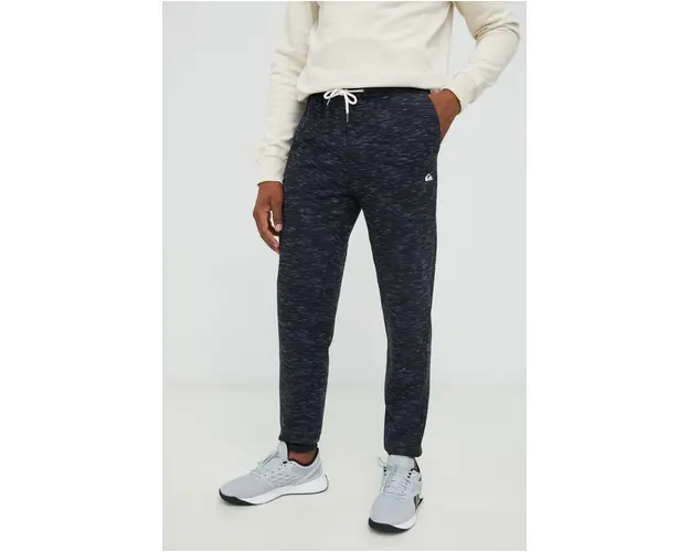 Quiksilver pantaloni de trening barbati, culoarea negru, melanj